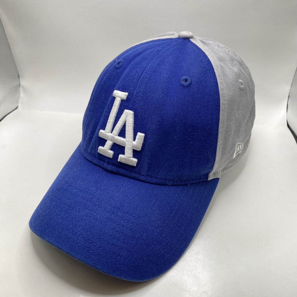 LOS ANGELES DODGERS New Era 9FORTY Snapback Hat Mens OSFM Blue Grey LA MLB Cap